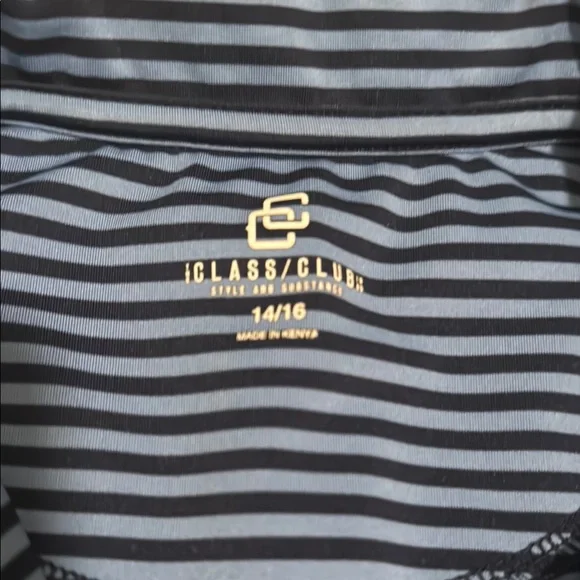 Boys Class Club Polo Blue Striped Shirt - Picture 2 of 4